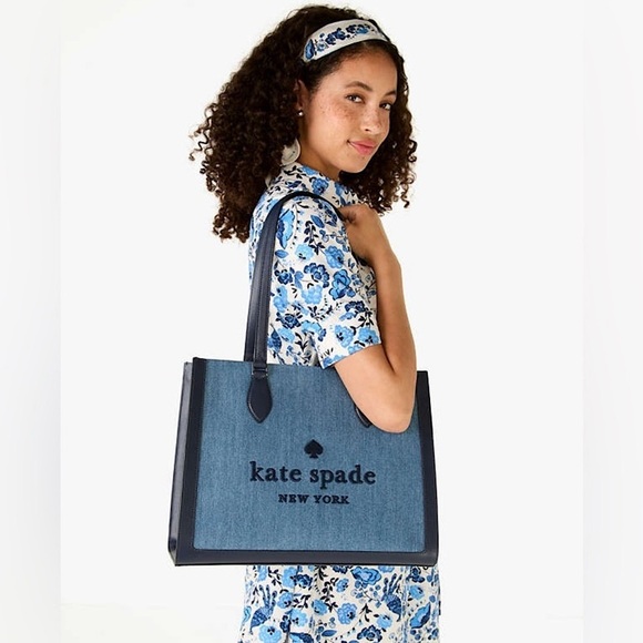 Kate Spade Ellie Denim Large Tote - Picture 1 of 6